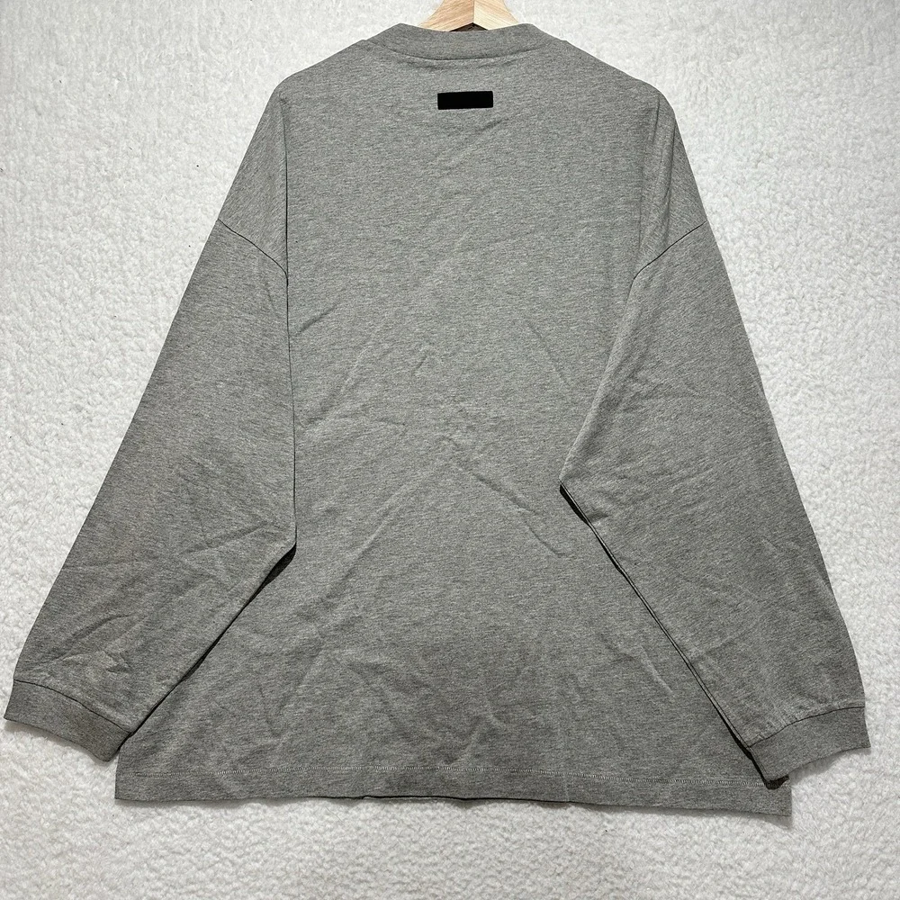 Fear of God Essentials Dark Heather‎ Oatmeal Long Sleeve T-Shirt Size Medium NWT